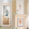 FWUNYVN 2 Pairs Over-The-Door Mirror Hanger, Adjustable Door Mirrors Hook