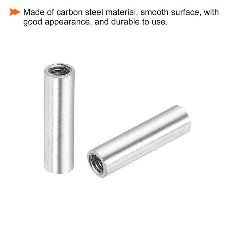 sourcing map Round Coupling Nut M4 x 0.7 mm Internal