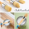 3 Pieces Chalk and Wax Paint Brushes Bristle Stencil Brushes