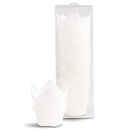 100pcs Tulip Cupcake Liners (White)