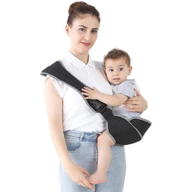 Toddler Sling Carrier,Baby Chair Adjustable Shoulder Strap,Compact Non-Slip Hip Seat Carrier,Toddler Slings Carrying 30 Kg,for Babies Aged 6 Months to 5 Years (Black)