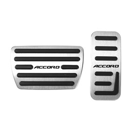 KOKATO Honda Accord 11th Generation, Aluminum Pedal Cover, Brake Pedal, Anti-Slip, Interior, Custom Accessories, Scratch Resistant, No Tools Required, Dedicated Logo, Easy Installation, Set of 2
