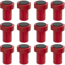 Pack of 12 Aluminium Alloy Bench Hooks Bench Dog Clamp Woodworking Table Clamping Jaws Workbench Positioning Planer Plug Dog Clamp Planer Bench Accessories for 20 mm Dog Hole Red