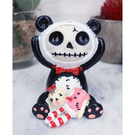 Ebros Gift Small Furry Bones Pandie The Giant Panda Figurine 2.5" Tall Adorable Voodoo Skeleton Costumed Monster Animation Furrybones Collectible Sculpture