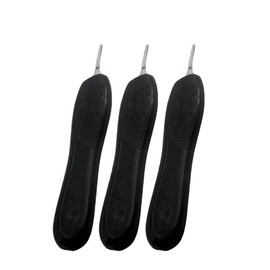OdontoMed2011 Set of 3 Pieces Scalpel Knife Handle #3 Black Plastic Grip ODM Instruments