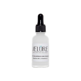 Velure Sérum Facial con Ácido Hialurónico, Vitamina B3, Vitamina E, Colágeno y Elastina, Hidratante con FPS 15 para Uso Diario