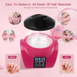 Electric Nail Soaking Bowl,36W Automatic Steam Nail Removal Machine,Nail Soak off Bowl with Intelligent Touch Control,Adjustable Temperature and Display,Manicure Bowl for Beauty Salon & Home Use
