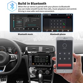 Double Din Car Stereo Radio Compatible with Apple Carplay and Android Auto, 7-Inch HD Touchscreen with Voice Control, Mirror Link, Backup Camera, Steering Wheel, Bluetooth, FM, USB/TF/AUX Port