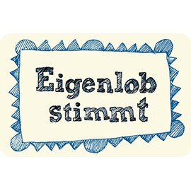 Inkognito Magnet 8.5 x 5.5 cm • 42028-7 "Eigenlob Artist Sobunthier • Office • Gifts • Magnets • Magnets