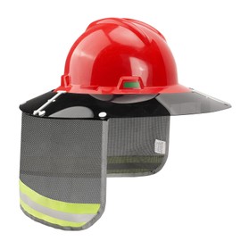 Hard Hat Visor with Neck Shade Fits Standard V-Gard Full Brim Attachment for Men or Women Working Outside