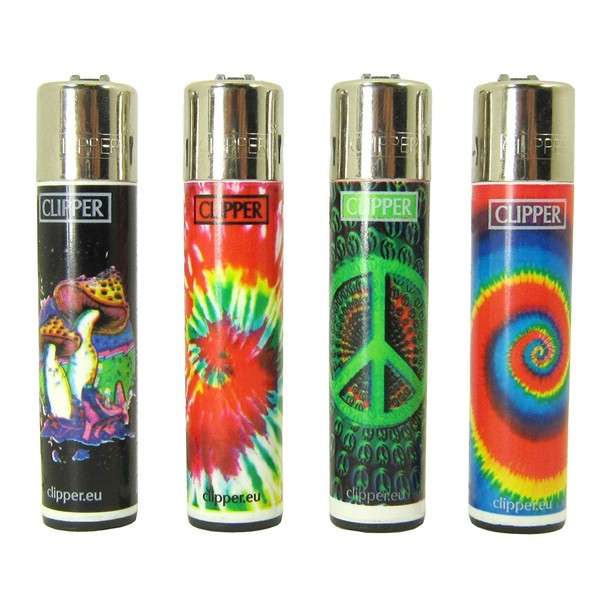Bundle - 4 Items - Clipper Lighter Tie Dye"Trip" Collection