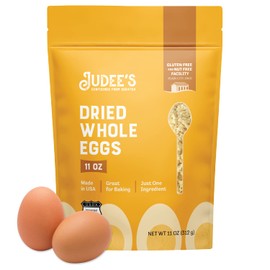 Judee’s Dried Whole Egg Powder 11 oz - Baking Supplies - Delicious and 100% Gluten-Free - Great for Breakfast, Baking, and Camping Meals - Simplifies Outdoor Cooking Preparation