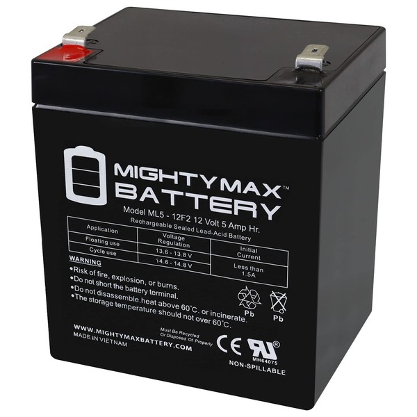 12V 5Ah F2 SLA Replacement Battery for Tripp Lite AVR550U