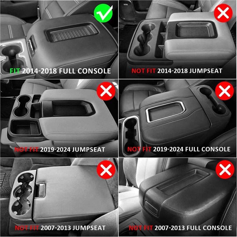 DEYTOP Center Console Cover for Chevy Silverado & Sierra 2014-2018