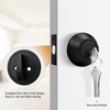 Probrico 4 Pack Black Single Cylinder Deadbolt Lock Set, Keyed
