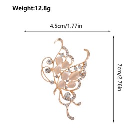 Broach Gold Plated Lapel Pin - Women Girls Men Crystal Clip Sweater Collar Scarves Dress Jackets Backpacks Badge Corsage Brooches Pins Dainty Jewelry Gifts Accessories UB7745