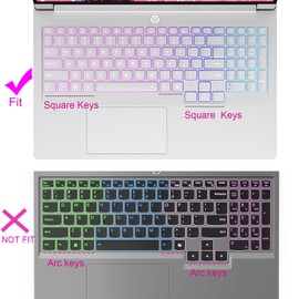 Keyboard Skin Compatible for 2025 Models Lenovo Legion Pro 5 5i 7 7i Gen 10 16" Gaming Laptop 16IAX10H 16ADR10 16IAX10 16IRX10 - NOT for Legion 5 5i Gen 10 15″ 15IAX10 15AHP10 15AKP10 15IRX10 (Black)