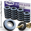 Filzada® 20 x Teflon Gliders for Screwing – Diameter 19