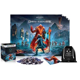 Assassin's Creed Valhalla: Dawn of Ragnarok | 1000 Piece Jigsaw Puzzle | Includes Poster and Bag | 68 x 48 | for Adults & Kids Age 14 Years Up | Perfect for Christmas and Birthday Gift | Game-Artwork