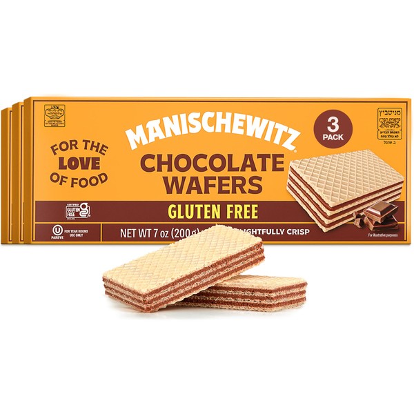 Manischewitz Manishewitz Gluten Free Chocolate Wafers, 7oz (3 Pack) Crispy