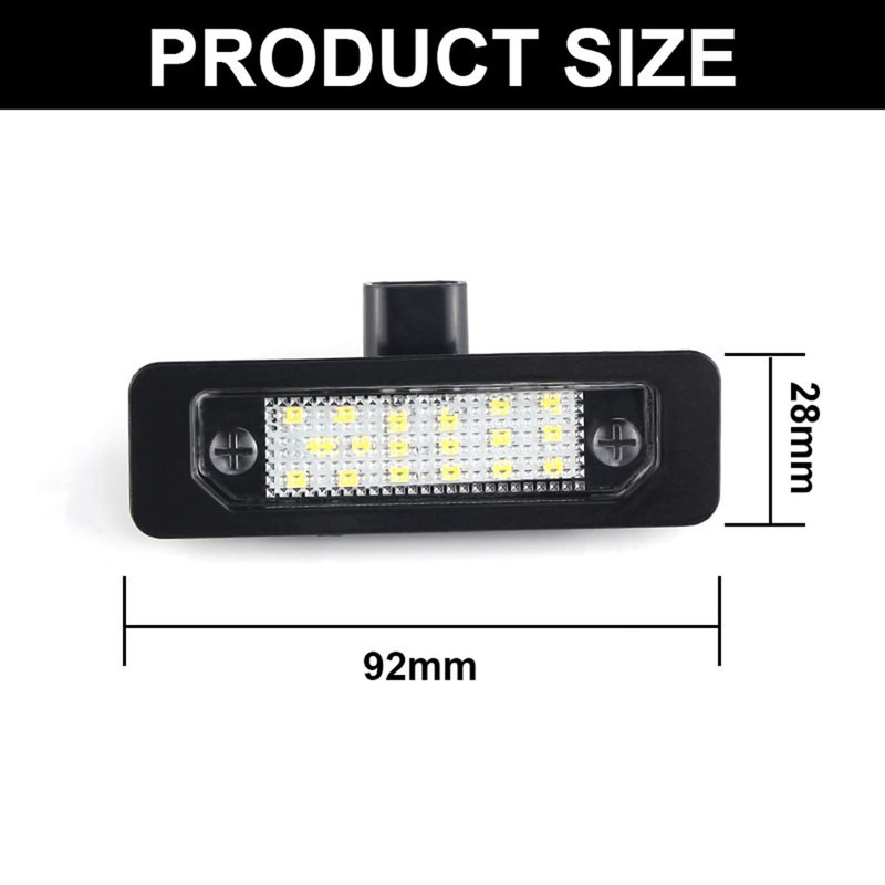 NP 2PCS Bright White LED Number Plate Light for F-Ord