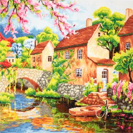 Trimits Large Cross Stitch Kits - Counted Embroidery Needlework for Adults Beginners Kids, Christmas Gifts Wall Art, (Frame Not Included) 14 Count, Home