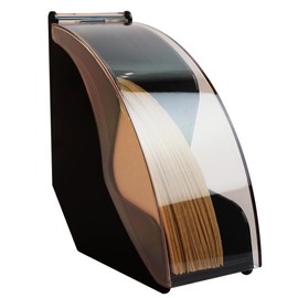 MIXNEX Coffee Filter Storage Box – Dust-Proof Acrylic Lid & ABS Base, Holds 100 Cone Filters (Size 01/02), One-Hand Dispense for Home Barista & Café Counter (Black)