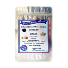 Children's Easy to Bake Oven Mixes Play Toy Oven Real 7 Mixes Mega Refill Kit Cupcakes Cookies Frosting Sprinkles Ultimate Set Cooking Baking Supplies Super Pack Net Wt 6.2 oz