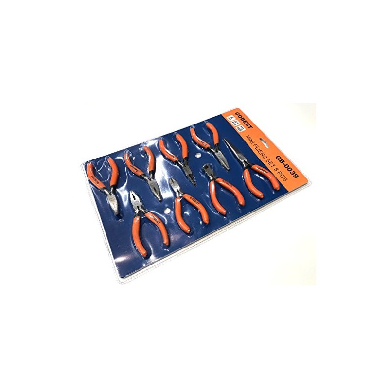 GOBEST Precision Mini Pliers Set 8 pcs, 125 mm Long,