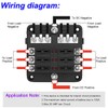 Gebildet 6-Way Fuse Holder, DC 12V-32V 150Amp Standard Fuse Block