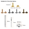 QUARKZMAN 100 Sets Leather Rivets 7 mm x 10 mm
