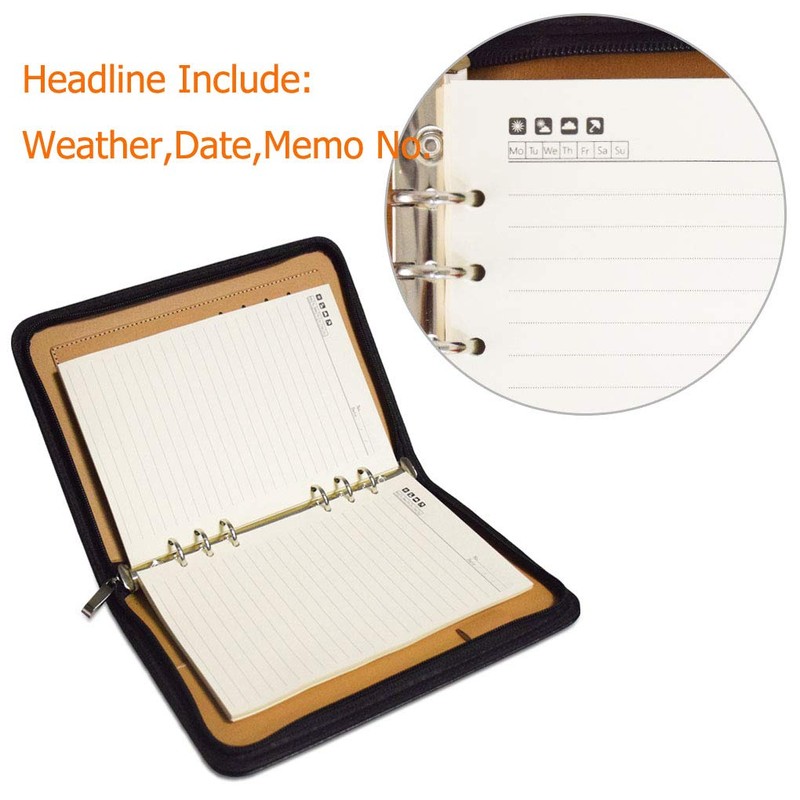 Gift for Men,SAYEEC A5 Executive Conference Folder Travel Portfolio Ringbinder