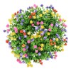 Flower Wreath Spring Babysbreath Faux Round Flower Wreath for Living
