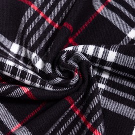 AUSEKALY Scarf For Women Men Winter Plaid Neck Scarves Fall Softest Classic Warm Lightweight, Black White, Medium