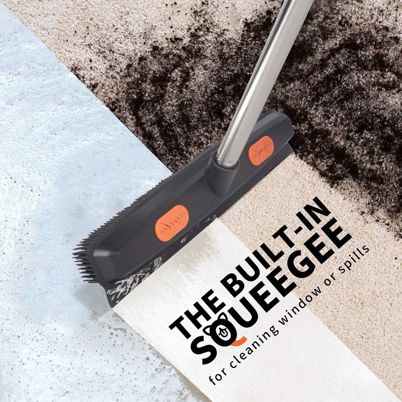 Conliwell Conliwell Rubber Broom Carpet Rake for Pet Hair, Fur