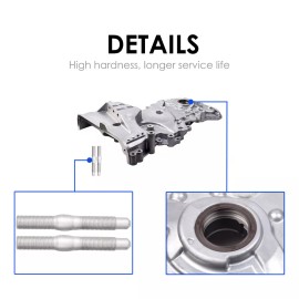 Feiteplus Timing Chain Oil Pump Cover Fits for Hyundai Tucson Kia Forte Soul 213502E330