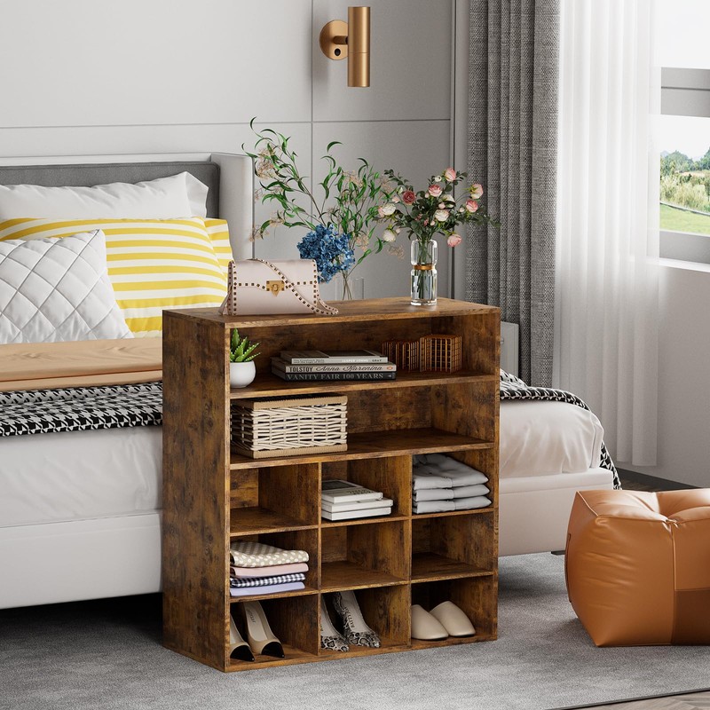 Garden 4 you Shoe Rack Organizer, 5-Tier Wood Cubby Shoe
