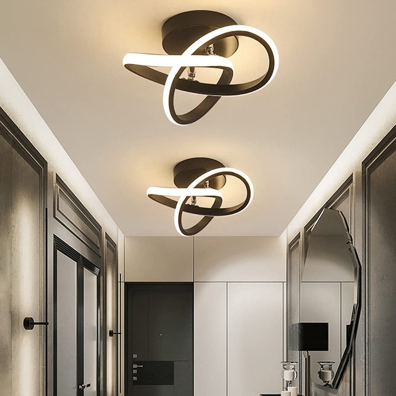 EIDISUNY LED Ceiling Light Interweave Modern Creative White Black Ceiling
