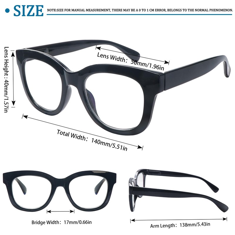 VIDEBLA 4 Pack Progressive Multifocus Reading Glasses for Women Oprah