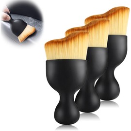 Quelcc Car Interior Cleaning Soft Brush, Cleaning Brush Car Pack of 3, Soft Bristles Car Detailing Brush, Car Cleaning Brush, Car Dust Brush for Dashboard, Air Outlet Gap