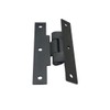 QCAA Black Steel Hinge Offset for Cabinet Door, 3/8", Matte