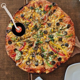 TRIXES Pizza Wheel Vintage Vinyl Record Pizza Cutter Cutter Novelty Cool Kitchen Accessory