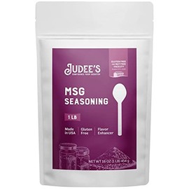 Judee's MSG Seasoning, Monosodium Glutamate Crystals 1 lb - Gluten-Free and Nut-Free - Use as Flavor Enhancer for Cooking - Great for Broths and Marinades