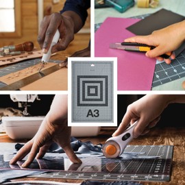 Fiskars Cutting Mat A3 (30 cm x 45 cm/12” x 18”), Cut Resistant, 1003894