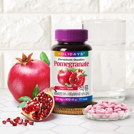 Holidays 1 bottle of Holidays Pomegranate 90 tablets (3 month supply) / 홀리데이즈 석류 90정 1병 (3개월분)