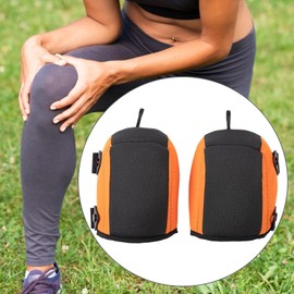Gardening Knee Pads Knee Protector Kneeling Pads Anti Slip Cover Adjustable Straps Thick Soft Padding for Carpentry Sturdy, Orange