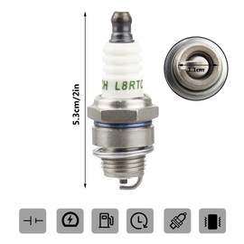 SRunDe 2 pieces L8RTC replacement spark plug, universal spark plug for 2-stroke engines, spark plugs for cars, for lawnmowers, engines, industrial spark plugs, garden tools accessories