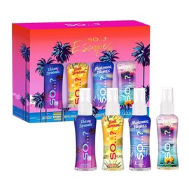 SO...? Unique 4PCS Body Mist Set - Vegan Cruelty-Free Perfumes for Women - Vanilla Candy, Sweet Pea, Truffle Cream, Cashmere - 650 to 1000 Sprays - Long Lasting Eau de Parfum Gift Set:_4Pcs Escapes Body Mist