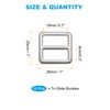 PATIKIL Flat Metal Slide Buckle 2 Inch / 50mm, 10