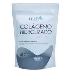 Linnia | Colageno en Polvo Natural 300 g | Péptidos de Colágeno Hidrolizado con Acido Hialurónico | Suplemento Alimenticio, Con té Verde